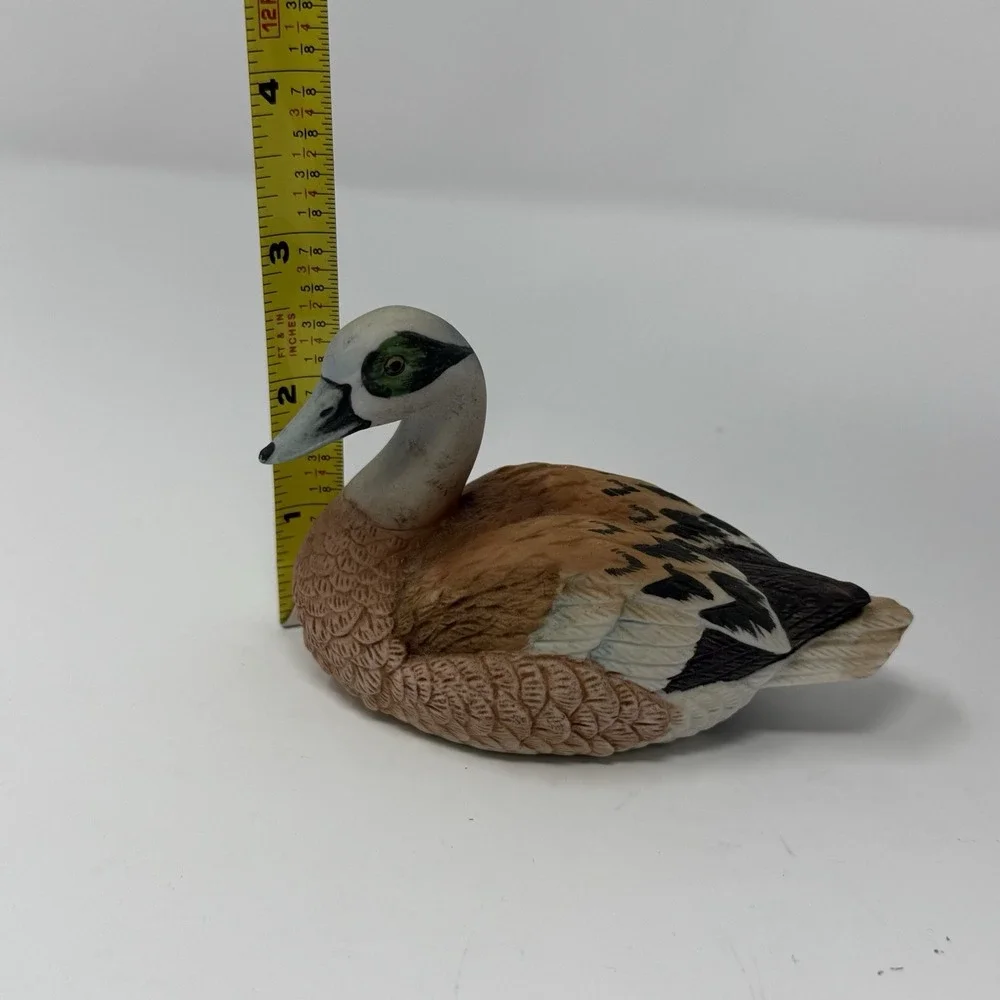 Lefton American Decoy Ceramic Duck Figurine Widgeon 1983 Vtg Signed Taiwan